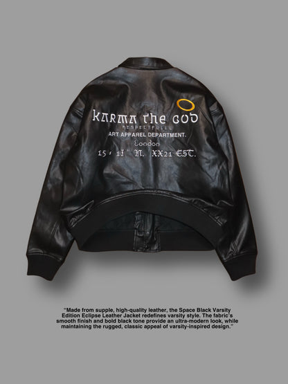 Space black varsity harington jacket